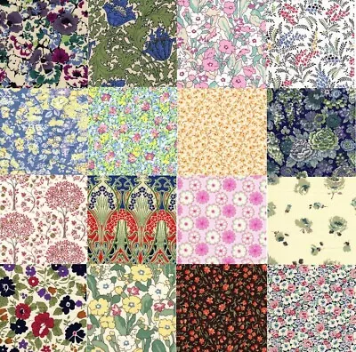 Liberty Tana Lawn Cotton Fabric 4 Inch Charm Squares X 12 Vintage Patchwork • £2.60