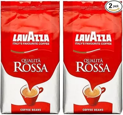 2 X 1kg Lavazza Qualita Rossa Coffee Beans Free UK Delivery • £21.15