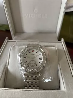 NEW Michele Silver Diamond Caber Ladies Watch MWW16A000001 Box NWT NIB • $650