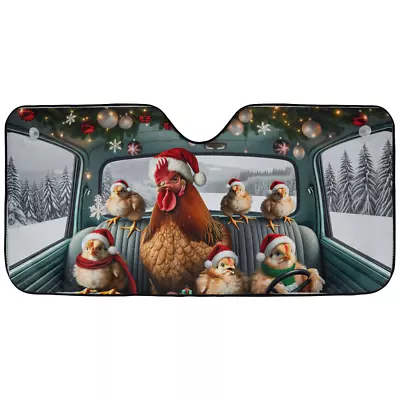 Clucking The Chicken Family's Festive Road Trip 2023 Sun Shade Cool Gift • $29.99