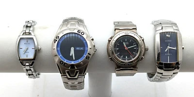 $9.99 • Buy Lot Of 4 Women's Guess & Relic Watches! Silver And Gold Tone 2  Divers! Sleek!