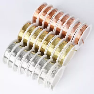 1Roll Brass Silver Gold Copper Wire Line For Jewelry DIY Craft Findings 0.2-1mm • $1.73