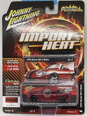 Johnny Lightning Import Heat - 1999 Mazda MX-5 Miata Red • $14.95