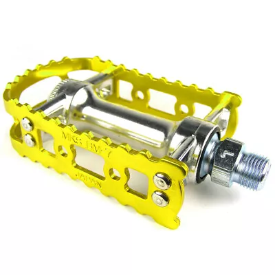 MKS Reissued BM-7 BMX Bicycle Pedals  - 9/16  - LIGHT GOLD • $56.99