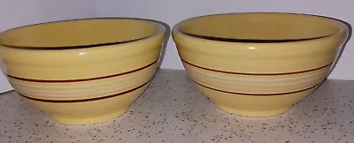 Yellow Striped Set Of 2 DC&C Small  Bowls Vintage  • $11