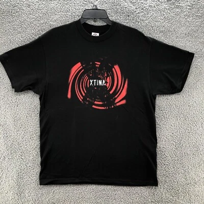 $27.64 • Buy VTG CHRISTINA AGUILERA Shirt Mens Large STRIPPED / JUSTIFIED TOUR Timberlake Tee