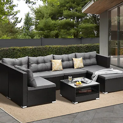 $799.90 • Buy Livsip Outdoor Lounge Setting 7pc Wicker Sofa Set Furniture Rattan Patio Garden