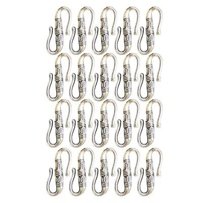 20pcs Silver S Shape Hook Clasp Bracelet Link Clasp Necklace Jewelry Necklaces • £5.56