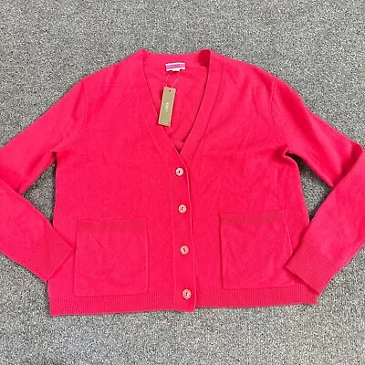 J. Crew Cardigan Sweater XXS Pink Solid 100% Cashmere Pockets NEW • $46.67