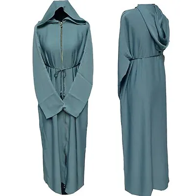 Moroccan Women Hooded Abaya Jalabiya Long Dress • £37