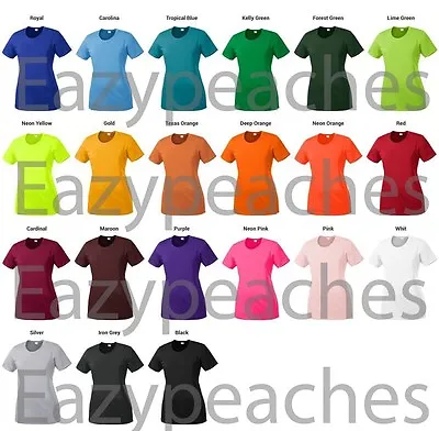 Womens SPORT TEK Ladies Dri-fit V-neck Tee Yoga Workout Running S-4X T-shirt • $12.95