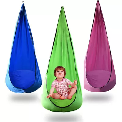 £15.88 • Buy Kids Pod Tent Swing Chair Indoor Outdoor Garden Hanging Seat Hammock Hook