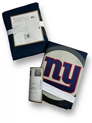 NFL Patch Pottery Barn Teen Kids Sham Standard Set Of 2 NY Giants Football NWT • $29.99