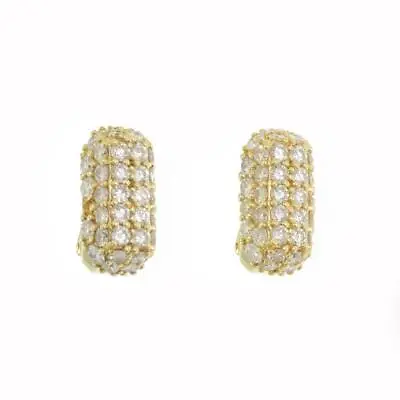 $6445.42 • Buy Jose Hess 5.5ct Diamond 18k Yellow Gold Long Huggie Earrings