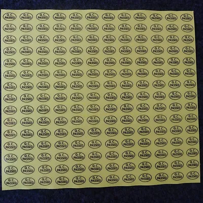 1600pcs Transparent Clear PVC Oval QC Label QC PASSED Sticker 13mm X 9mm New • $9.68