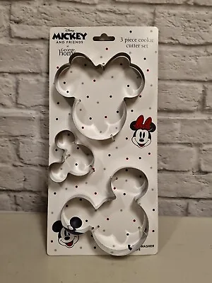 Disney Mickey Mouse Metal Cookie Cutters  Mickey’s Head  Set Of 3 New • £7.99