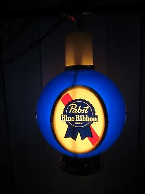 Vintage 1964 Pabst Blue Ribbon Beer PBR Hanging Lamp Light Poker Bar Pub Round • $250
