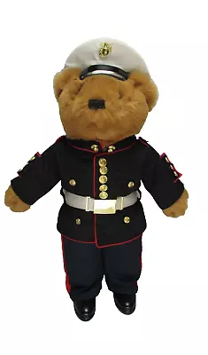 Marine Corp Stuffed Bear Plush Dress Blues 21 Inches No Dog Tags • $40