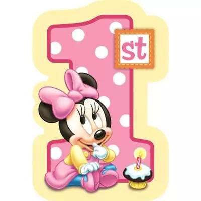 Disney Minnie Mouse 1st First Birthday Save The Date Party Invitations 8 Ct New • $6.95