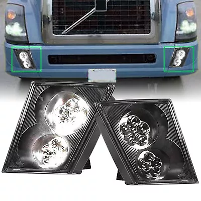 For 2003-2017 Volvo VNL VN Haul Truck Pair LED Fog Lights Bumper Lamps Bar Set • $65