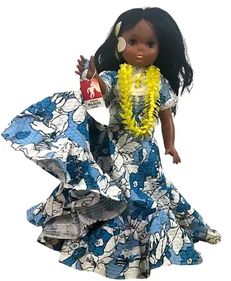 Vintage 1960's Sleepy Eye Hawaiian Dancing Doll By ANEKONA Wahine Hawaii 17'' • $89.95