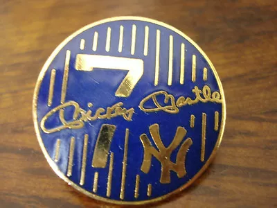 Mickey Mantle Round Jersey Pin Limited Edition Of Only 500 Produced • $7.99