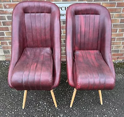 Pair BB Vintage Car Round Back Bucket Seat Chairs • £375