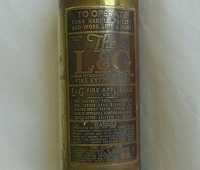 £39.88 • Buy Antique Fire Extinguisher L&G Of Liverpool 1959 CTC Brass Pump Empty