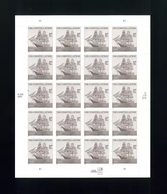 United States 37¢ USS Constellation Postage Stamp #3869 MNH Full Sheet • $16.50