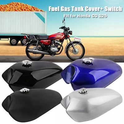 Motorcycle 9L/2.4 GAL Universal Fuel Gas Tank W/ Cap For Honda CG125 Cafe Racer • $134.89