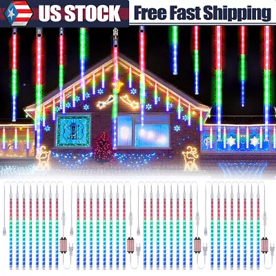 1-5× LED Meteor Shower Rain Lights Icicle Snowfall Lights Christmas Tree Decor • $10.89