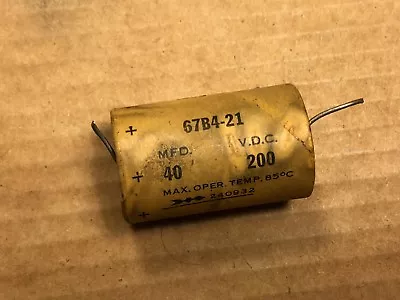 Vintage Micamold Paper Capacitor 40 Uf 200v Axial Tube Amp Cap 1959 • $5