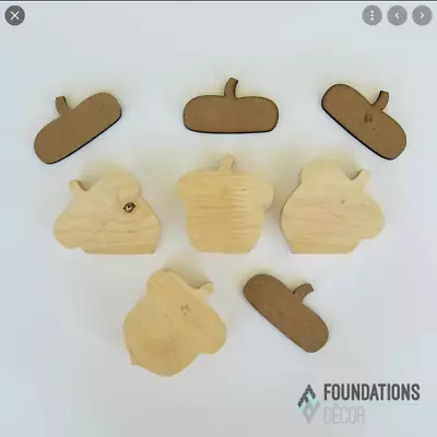 FD  Fall Craft Decor - DIY Wood Acorns 4pc Set • $12.95