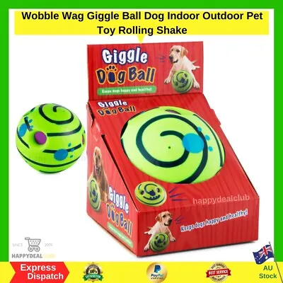 $13.50 • Buy Wobble Wag Giggle Ball Dog Indoor Outdoor Pet Toy Rolling Shake | NEW AU