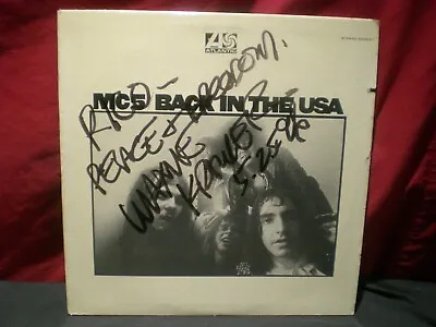 MC 5  Back In The USA  Autographed By Wayne Kramer  12 Inch Vinyl Record • $117.95
