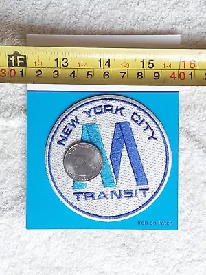 NYC MTA TA Subway Bus Two-toned  M  Logo Iron On Patch New Free Shipping • $22.50