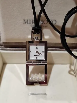 Mikimoto Baby Pearl Pendant Watch Stainless SteelBox & Guarantee. FabCondition • $305.82