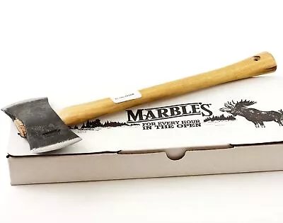 Marbles Double Bit 14 1/2  Axe High Carbon Steel Head Hatchet Hickory Handle • $27.95