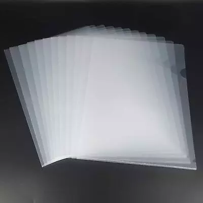L-Type Plastic Folder Safe Project Pockets Transparent Clear Document Folder ... • $13.86