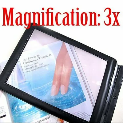 £2.99 • Buy Large Sheet Magnifier A4 Full Page Magnifying Glass Reading Aid Lens Fresnel