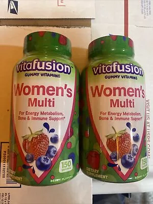 2 Bottles Vitafusion Women’s Multi Gummy Vitamins 150Ct Each EXP-05/2025 • $21.95