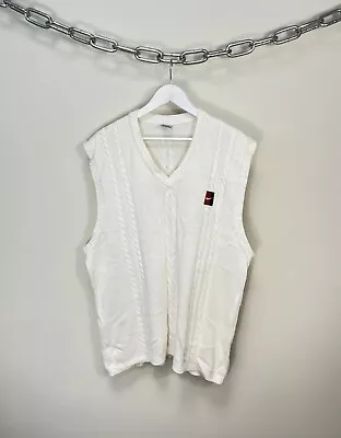 Vintage 90s Nike Court Tennis Knit Sweater Vest • $50