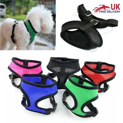 Adjustable Harness Collar Pet Dog Puppy Comfortable Reflective Breathable Vest • £3.99