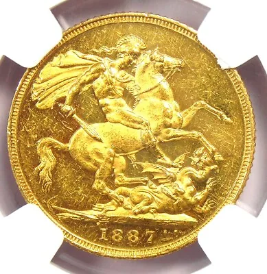 1887 PROOF Britain Victoria Jubilee Gold Sovereign 1S. NGC Proof Details (PF PR) • $2151.75