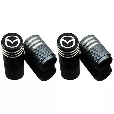 4x Black Mazda Wheel Tire Cap Air Valve Stem Cover For Mazda 3 6 9 CX5 MX5 Miata • $10.44