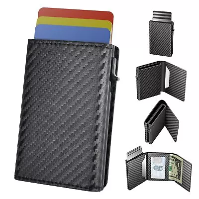 Mens Pop Up Wallet For Card Slim Wallets For Men With ID Window 12-14 Cards ... • $44.23