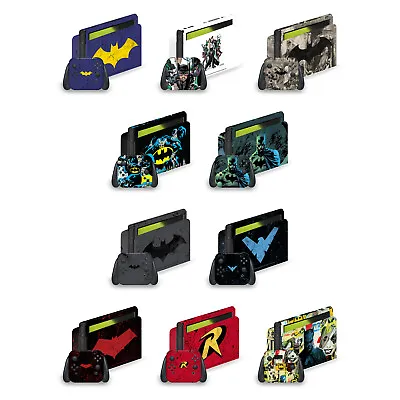 Batman Dc Comics Logos And Comic Book Vinyl Skin For Nintendo Switch Oled Bundle • $43.95