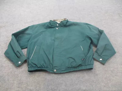 Members Only Jacket Mens 2XL XXL Green Bomber Coat Full Zip Adult 90s Mariner • $34.96