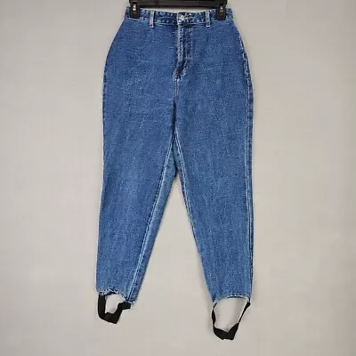 Vintage Gloria Vanderbilt Skinny Stirrup Jeans Womens 8 Blue High Rise 80s 90s • $18.48