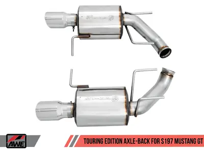 AWE Touring Edition Axle-back Exhaust For The S197 Ford Mustang GT-Chrome Silver • $895